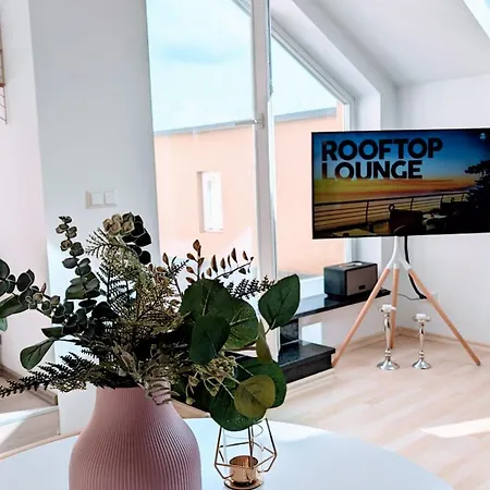 Rooftop Art Apartment, E-roller,ausblick,wlan,tv, Netflix * ケムニッツ