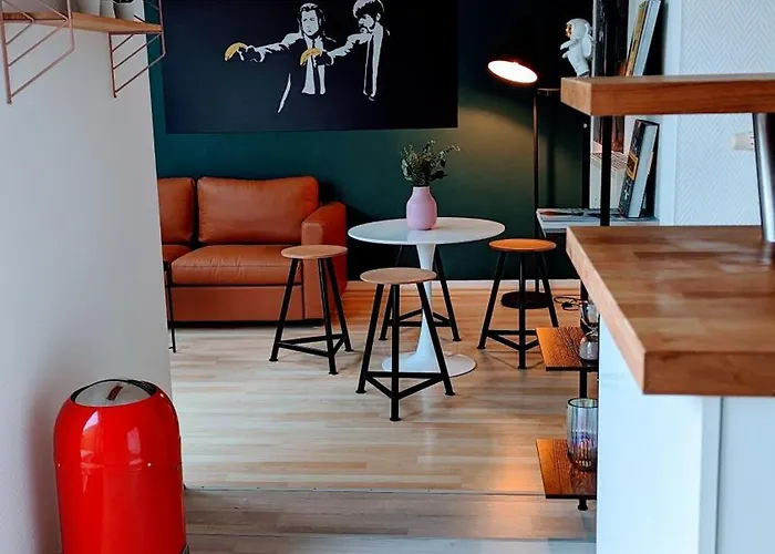 Rooftop Art Apartment, E-roller,ausblick,wlan,tv, Netflix * 开姆尼茨